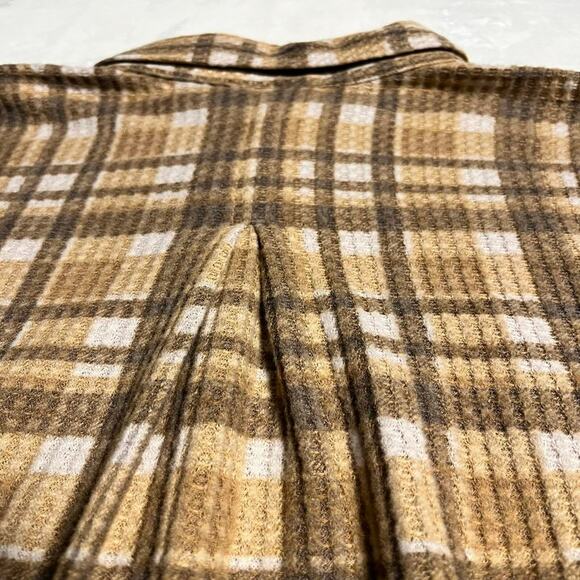 Susan Graver Weekend Cozy Soft Waffled Button Up Women's S Wispy Flare Campfire - Picture 5 of 9